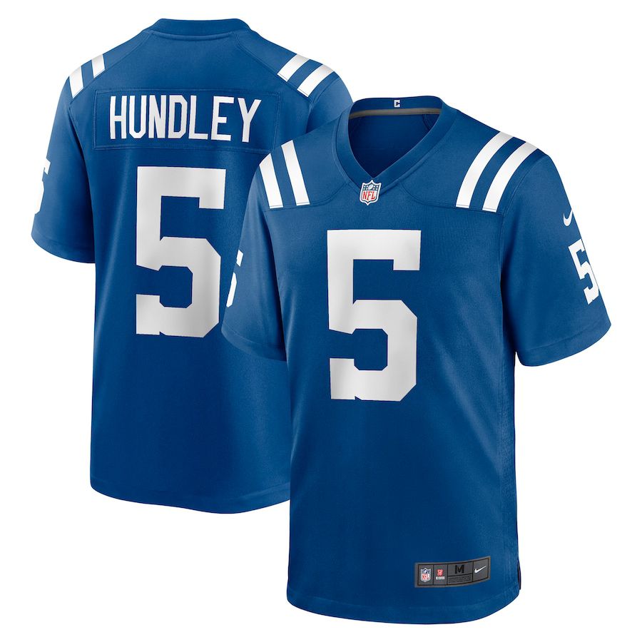 Men Indianapolis Colts 5 Brett Hundley Nike Royal Player Game NFL Jersey